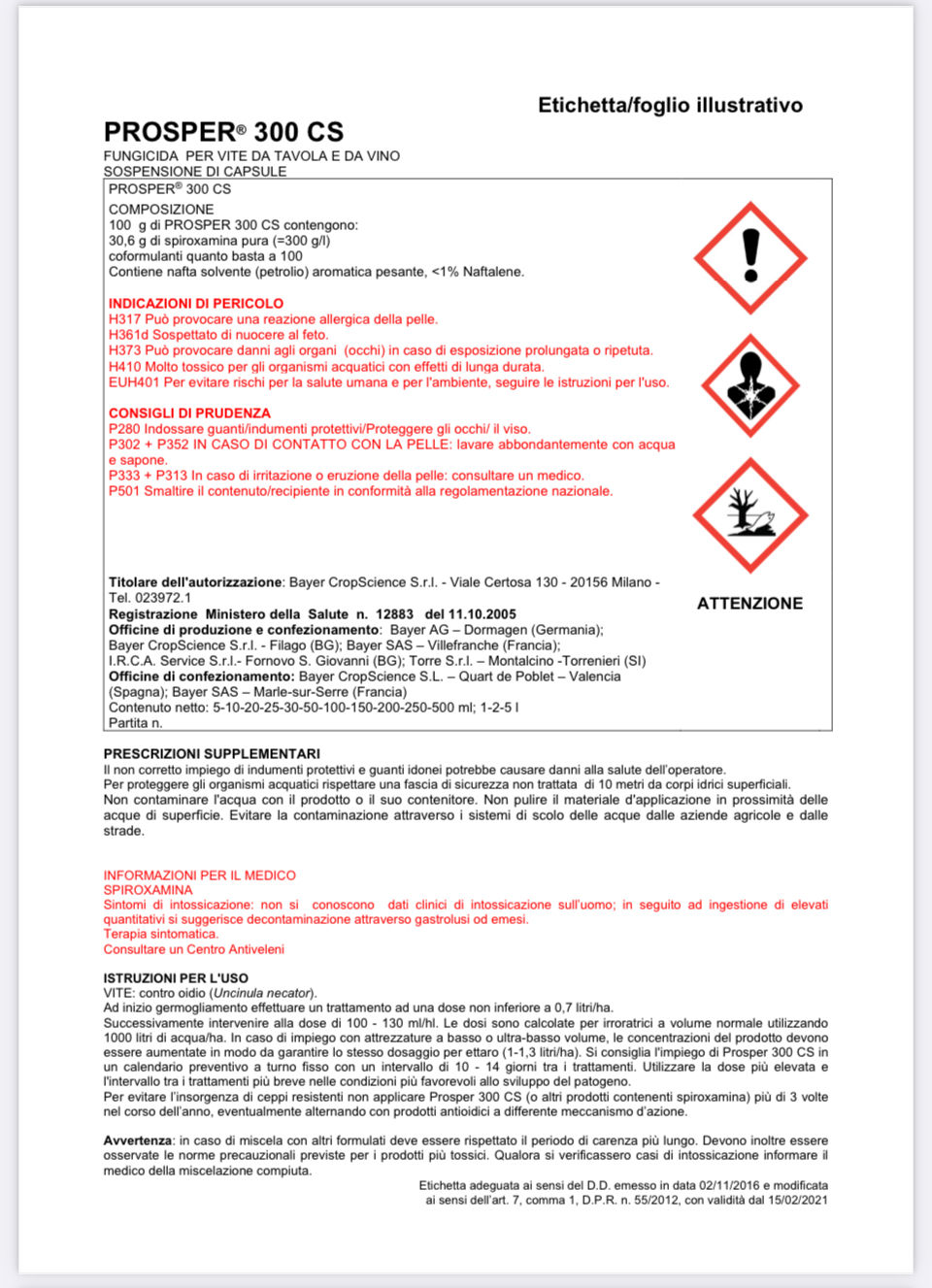 Miniatura: Prosper 300 cs da lt 1 num. Reg. 12883