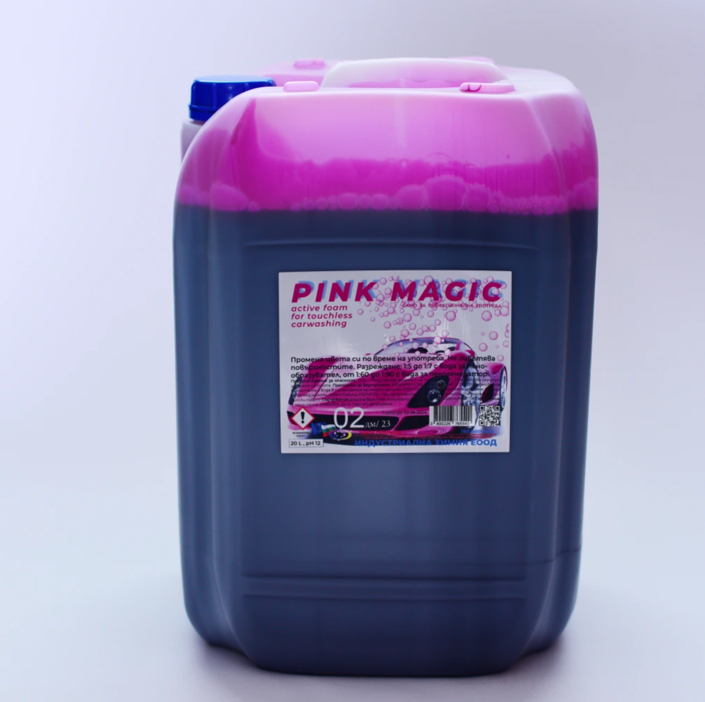 Industrialna himia, Индустриална химиа, Industrial chemistry ltd, Pink magic, пинк меџик, активна пена за бесконтактно перење, aktivna pena za bezkontaktno perenje, активна пена за автоперална, aktivna pena za avtoperalna, концентрат активна пена, koncentrat aktivna pena, активна пена за самопослужување, aktivna pena za samoposluzhuvanje, бесконтактна пена за миење возила, bezkontaktna pena za mienje vozila, пена за отстранување на инсекти, pena za otstranuvanje na insekti, пена што дава сјај на автомобил, pena shto dava sjaj na avtomobil, антикорозивна активна пена, antikorozivna aktivna pena, розова активна пена, rozova aktivna pena, розова пена за бесконтактно перење, rozova pena za bezkontaktno perenje, активна пена розова, aktivna pena rozova, пена за бесконтактно миење розова, pena za bezkontaktno mienje rozova, розова пена за автомобил, rozova pena za avtomobil, активна пена што не остава дамки, aktivna pena shto ne ostava damki, пена против траги од инсекти и птици, pena protiv tragovi od insekti i ptici, розова пена со сјај, rozova pena so sjaj, антикорозивна розова пена, antikorozivna rozova pena, пријатно миризлива активна пена, prijatno mirizliva aktivna pena, пена за самопослужување розова, pena za samoposluzhuvanje rozova, pink active foam, pink contactless wash foam, pink car wash foam, non-staining active foam, bird droppings remover foam, insect remover pink foam, shining pink foam, pink foam