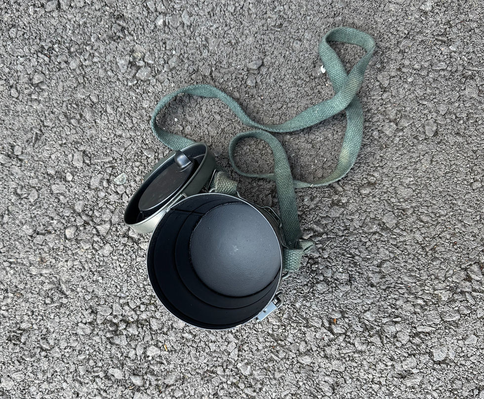 Thumbnail: Replica Tin Gas Mask Container and Strap WW1 German Imperial