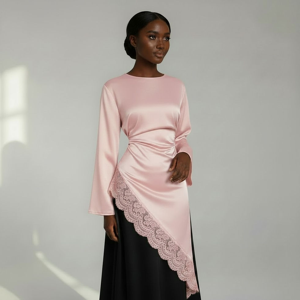 Thumbnail: Sara Satin Lace Tunic