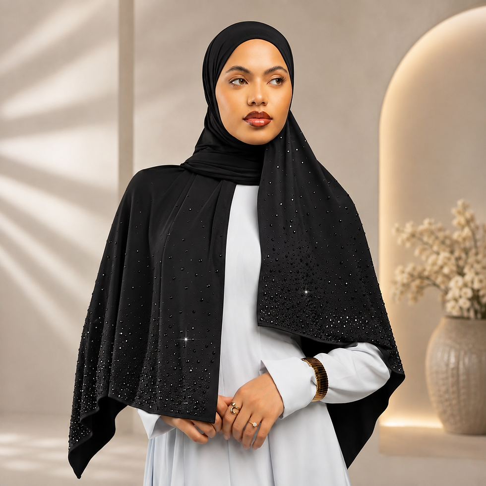 Thumbnail: Premium Rhinestone Jersey Hijab