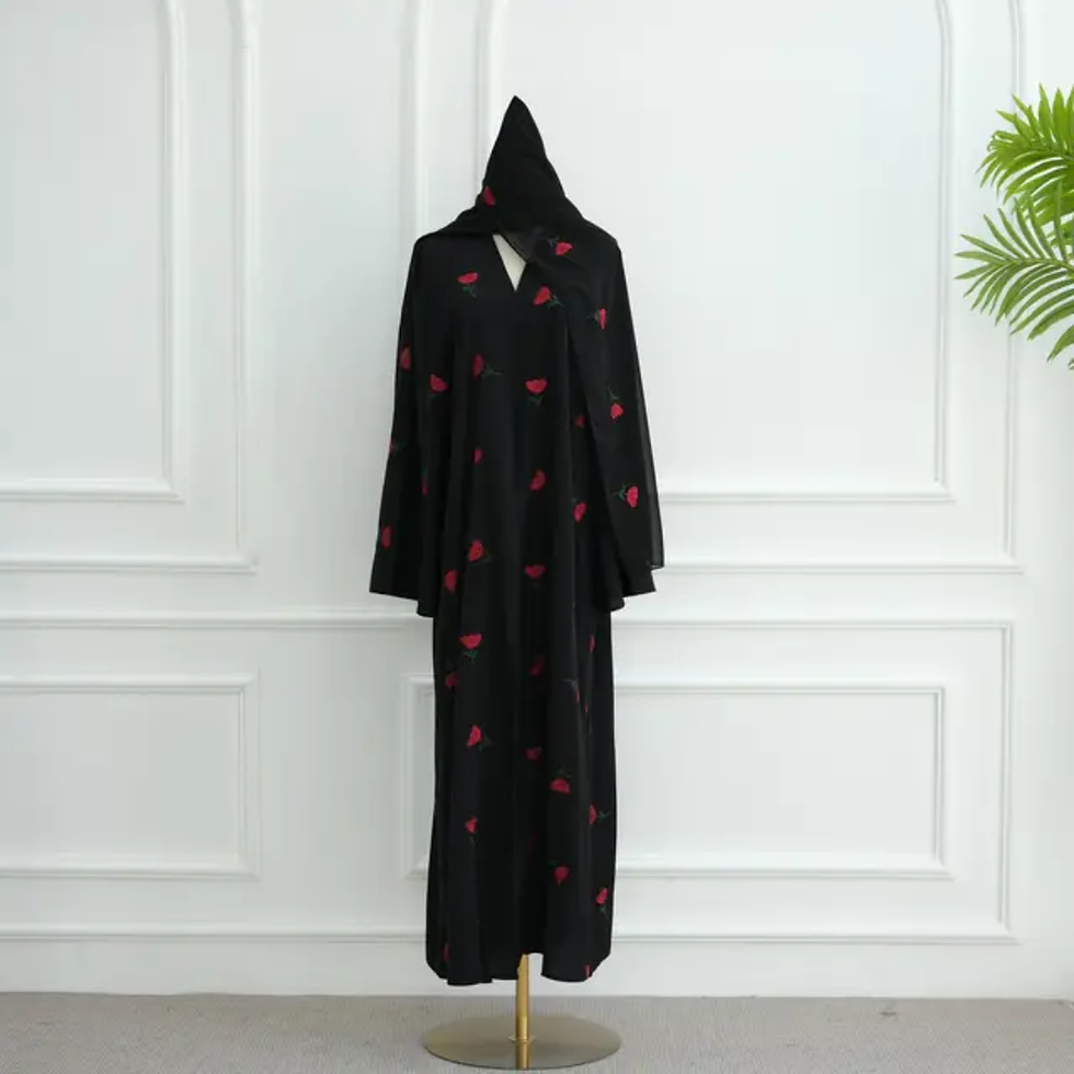 Thumbnail: Midnight Rose Abaya Set