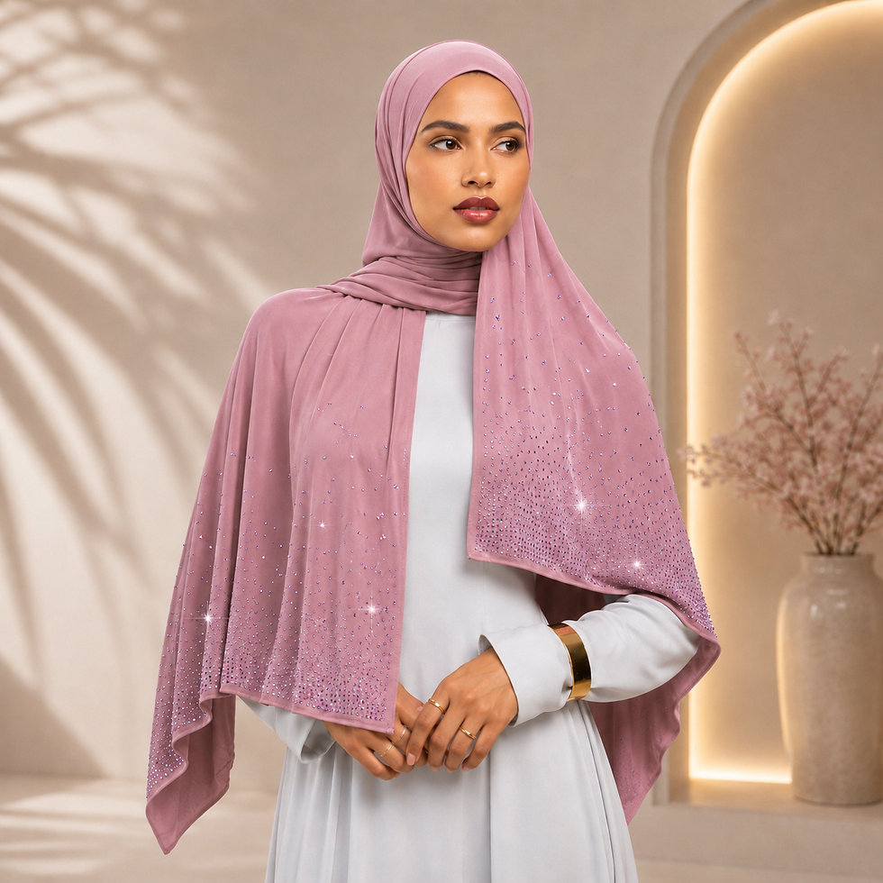 Thumbnail: Premium Rhinestone Jersey Hijab