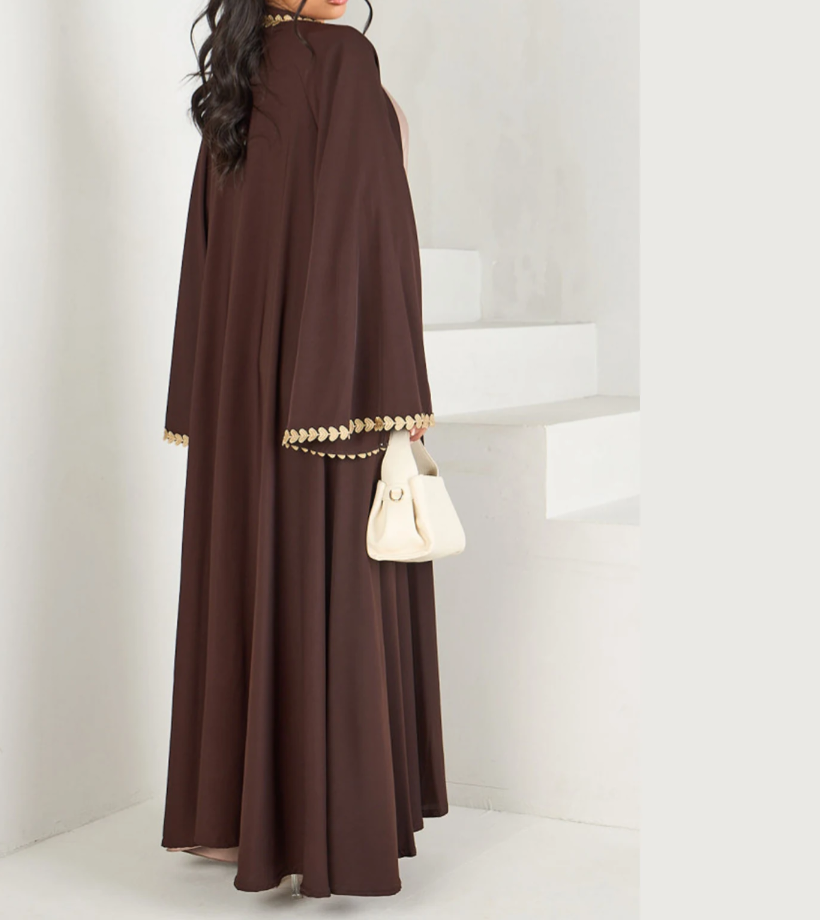 Thumbnail: Heart Trim Open Abaya