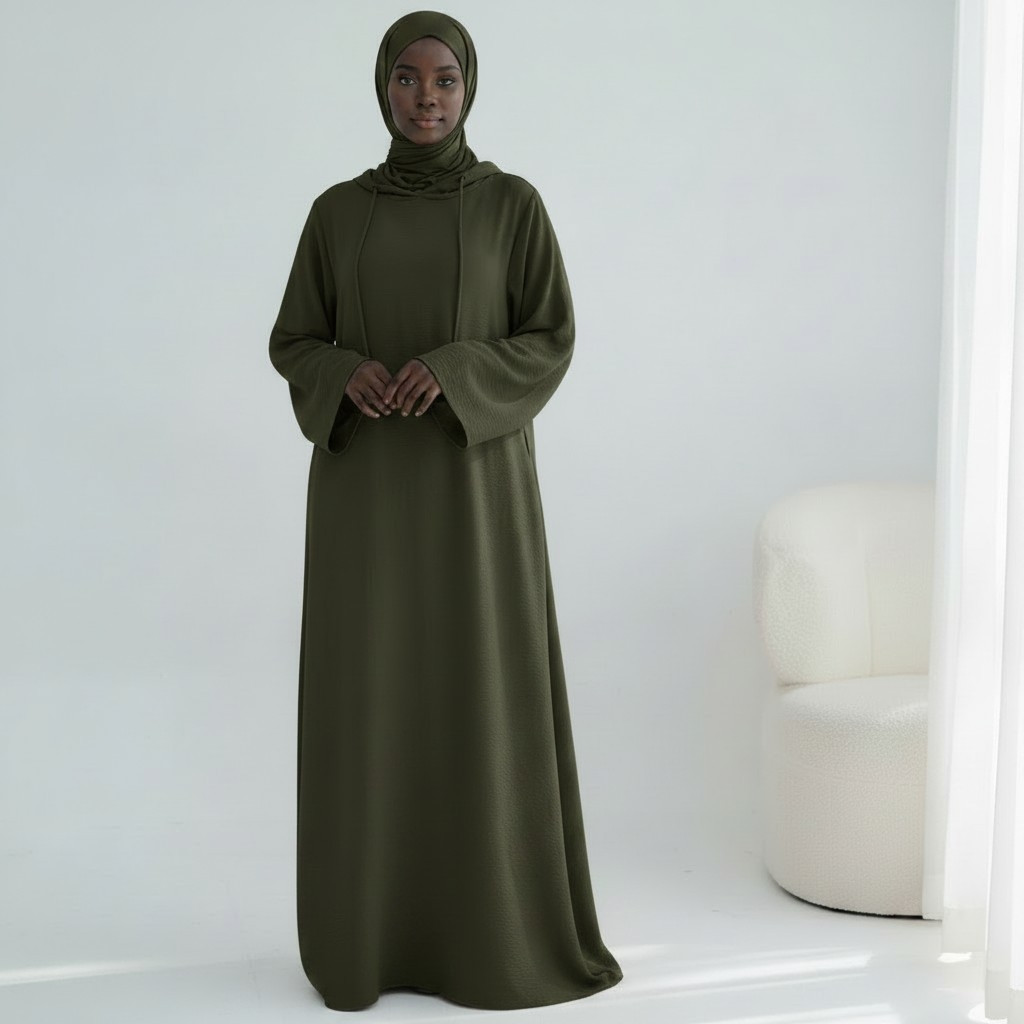 Safa Essential Hoodie Abaya with practical pockets