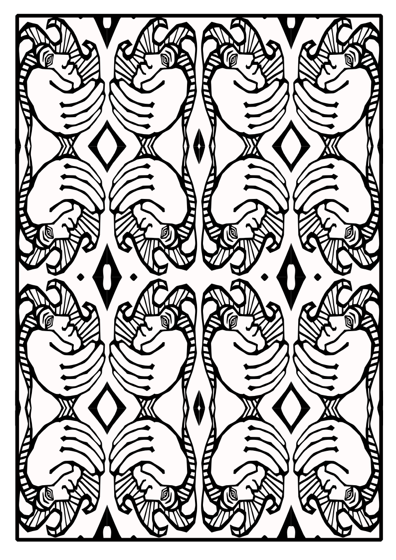 A colouring pattern based on 2 Samuel 22:17