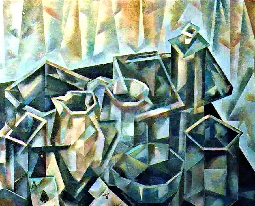 The cubists stole my heart, 1985. Oil on board.