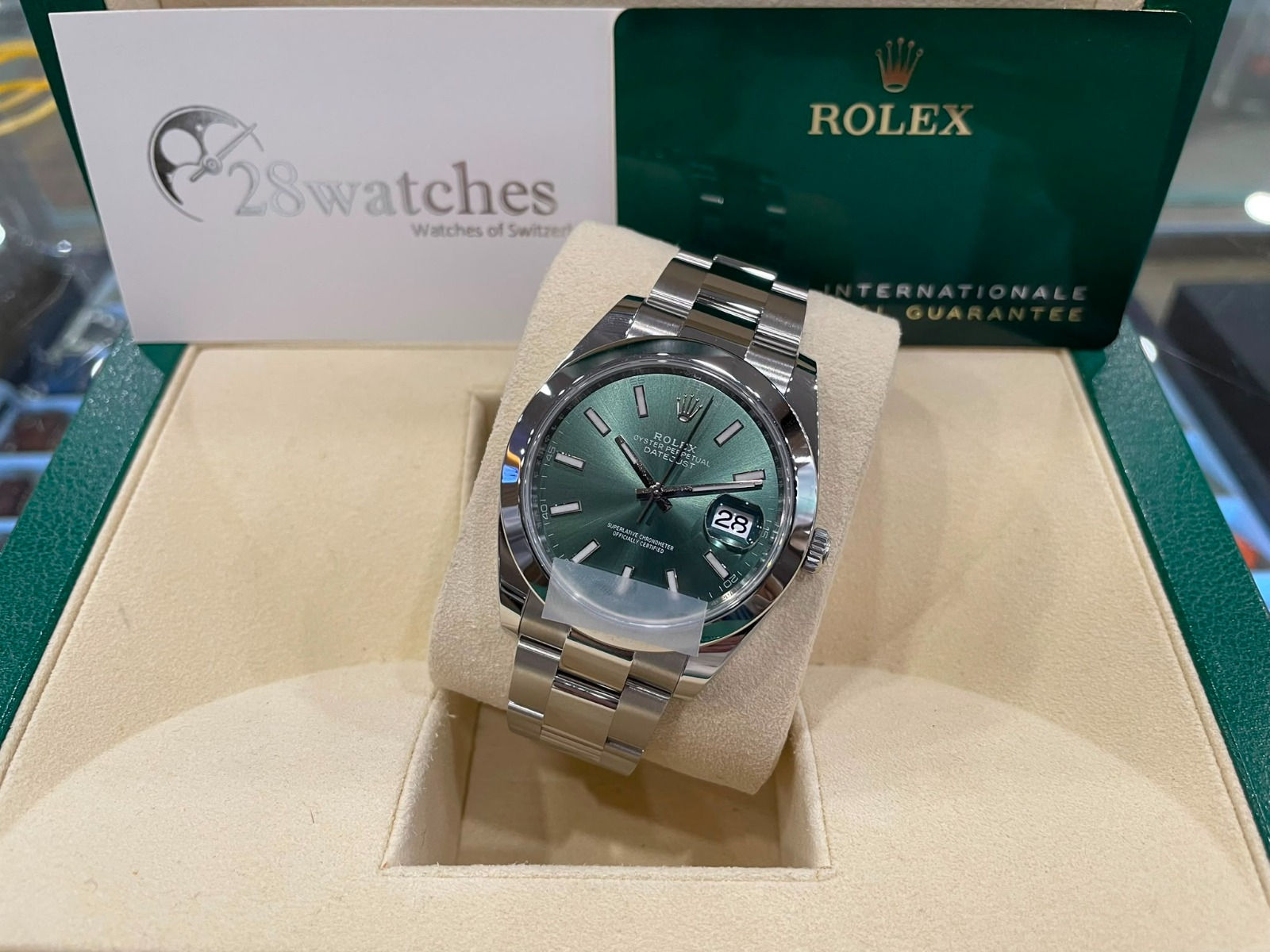 Brand new Rolex Datejust 126300 Green OYS - Tsim Sha Tsui branch