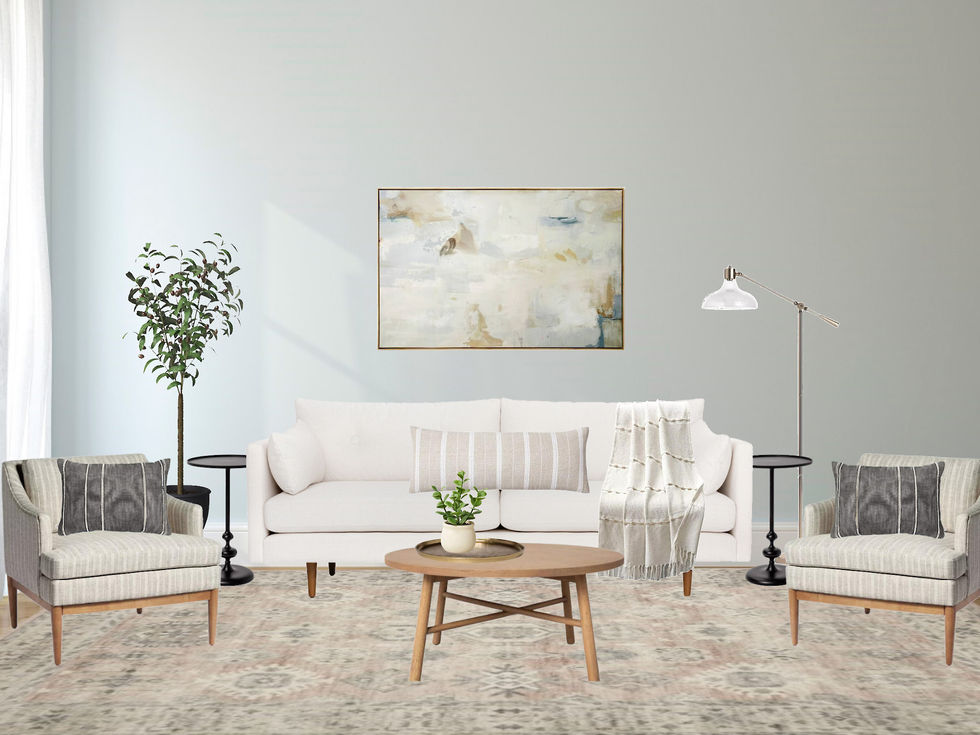 Transitional Farmhouse Living Room