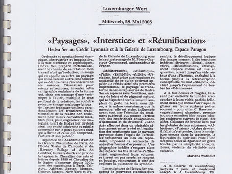 Article Luxembourg Wort