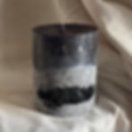 Dominant bold concrete soy candle with Tobacco & Leather fragrance