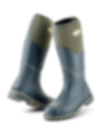 Front and Rear angle of Fenline Green Mens Wellington Boot with TREDZ™ outsole, 5MM INSUFOAM-ULTRA™ NEOPRENE and rot proof