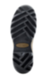 Non Slip sole view of Tayline Green Mens Wellington Boot with 5MM INSUFOAM-ULTRA™ NEOPRENE, TRAK™ OUTSOLE and HEXZORB™ Sole