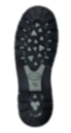 Non Slip sole view of Charcoal Ceramic Safety Boot with Fibreglass toecap which adheres to Safety Level 3 ISO
