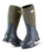 Front and Rear angle of Snowline Green Mens Wellington Boot with VIBRAM® MULTISPORT OUTSOLE, HARD TOE™ AND REINFORCED HEEL