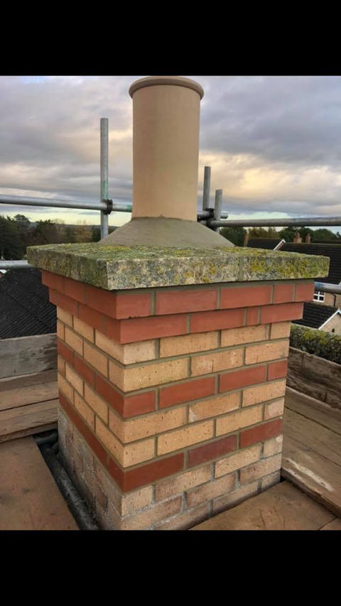 repointed chimney stack
