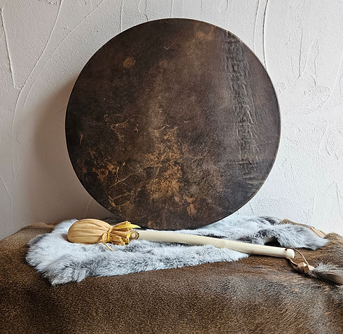 tambour en peau de bison