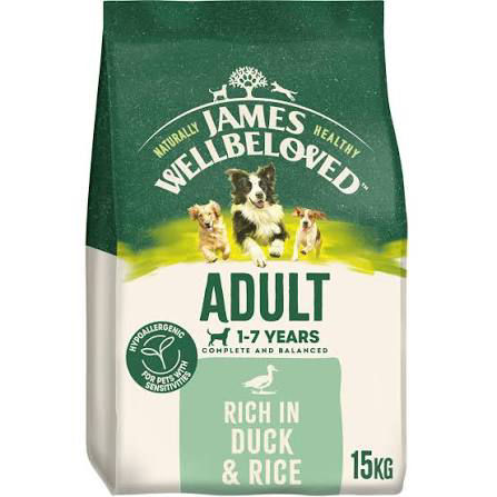 James Wellbeloved duck & rice adult 15kg 
