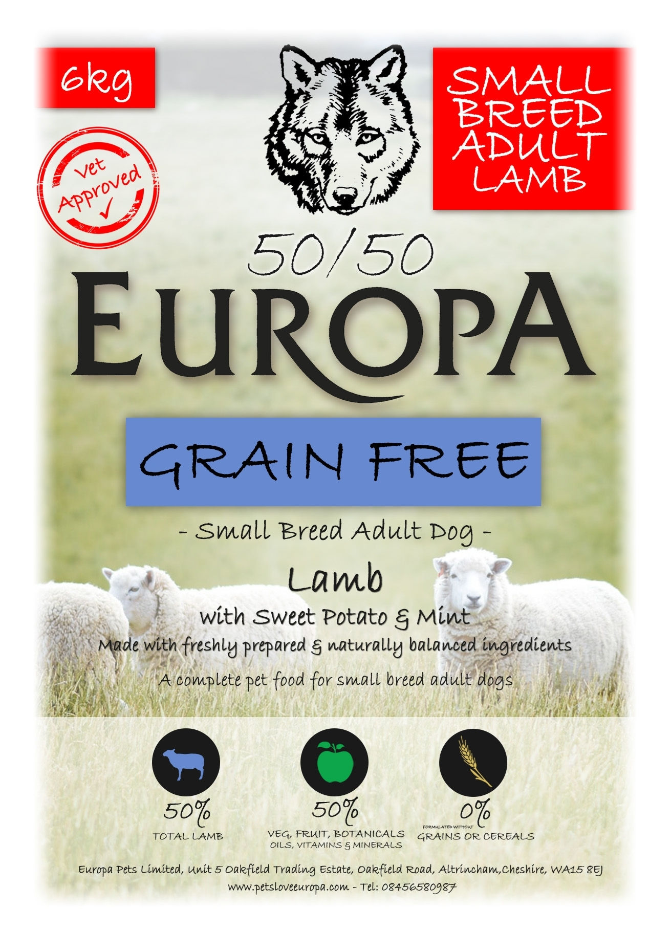 Europa 50/50 Small Breed Lmab Adult