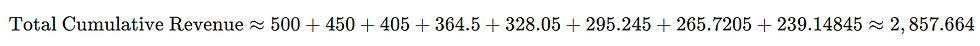 Calculating this gives: