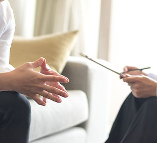 Healthcare concept of professional psychologist doctor consult in psychotherapy session or