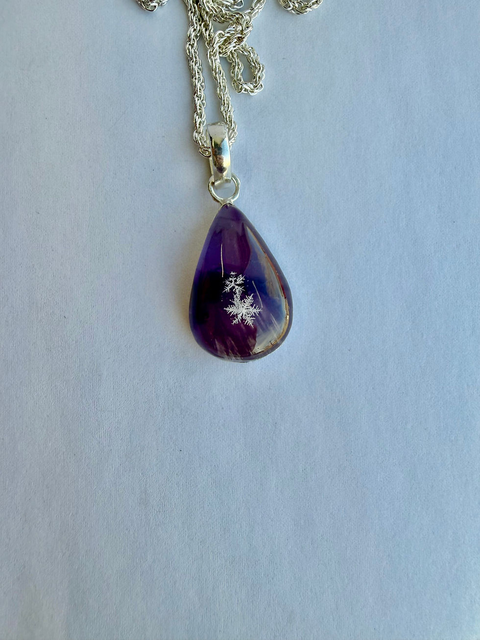 Thumbnail: Pendant-Amethyst/Preserved Snowflake
