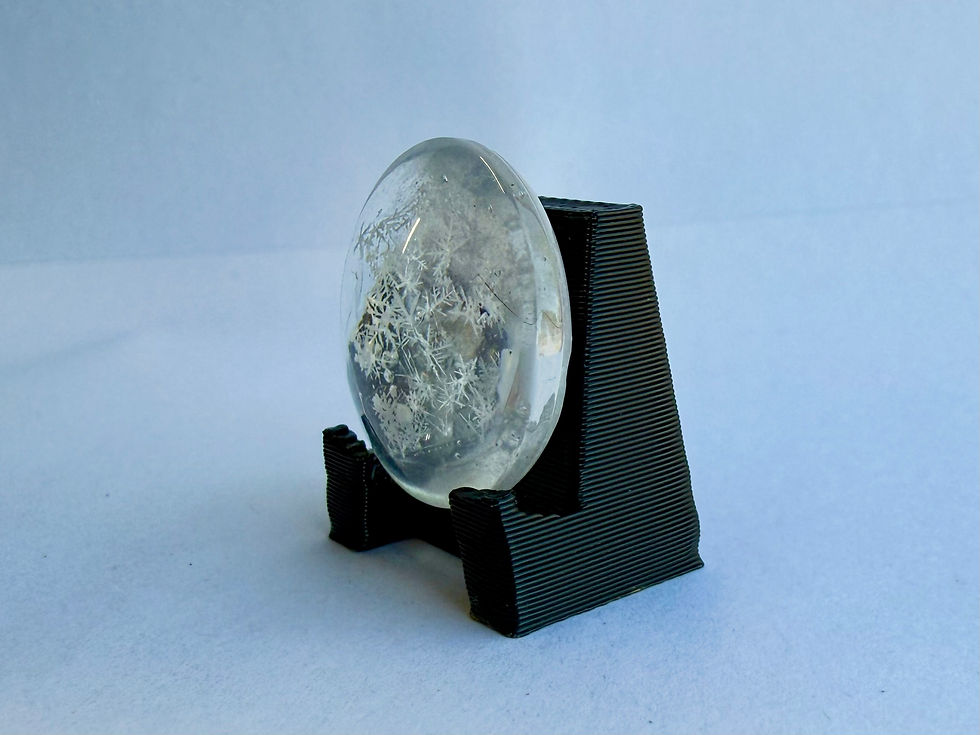 Thumbnail: Preserved Snowflake Storm Cluster Art, 20mm Real Snowflake Glass Display, Natura