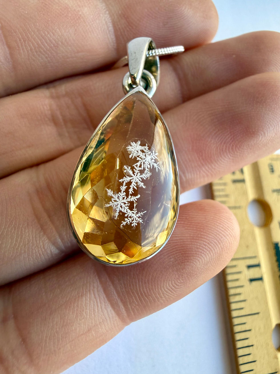 Thumbnail: Pendant-Citrine/Preserved Snowflake