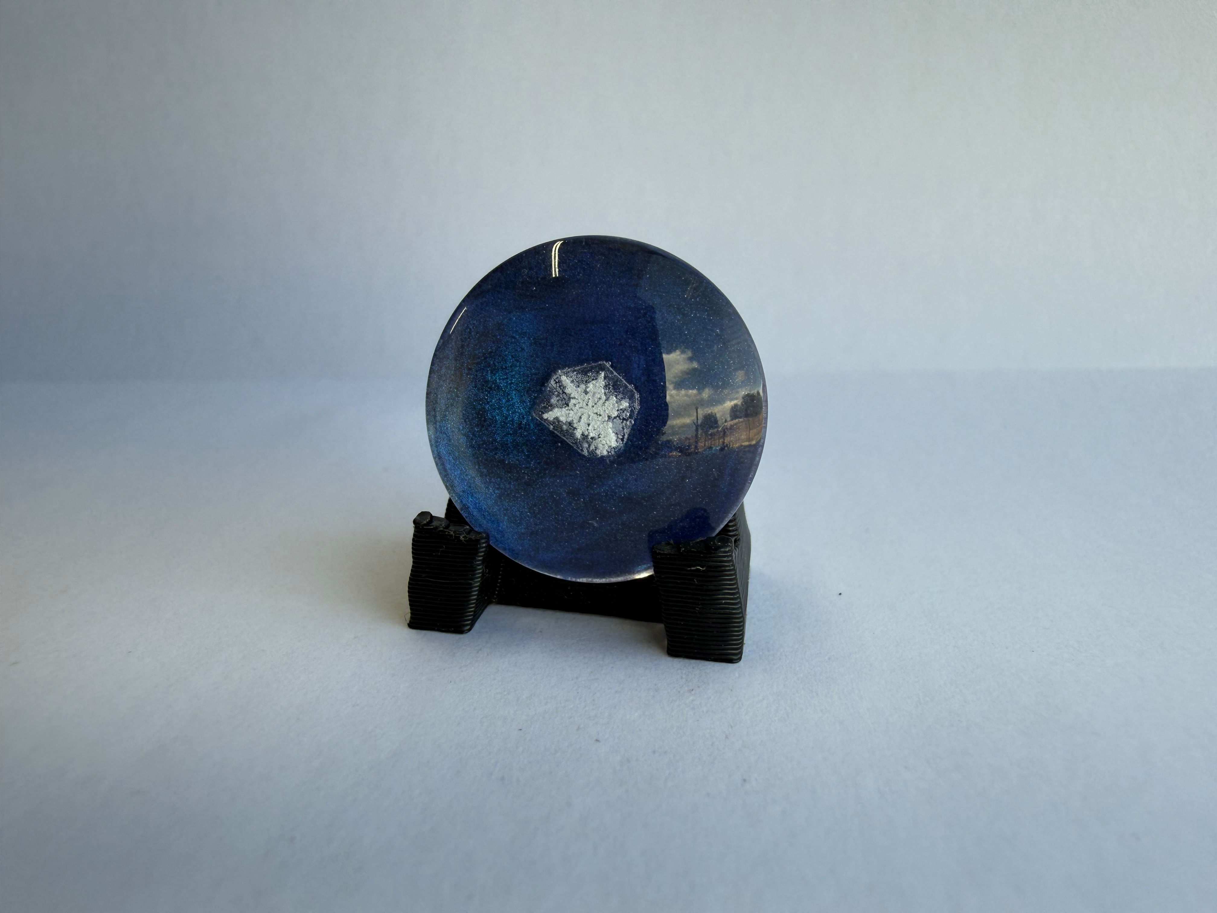 Art Display/20mm-Real Snowflake Preserved Resin/Glass