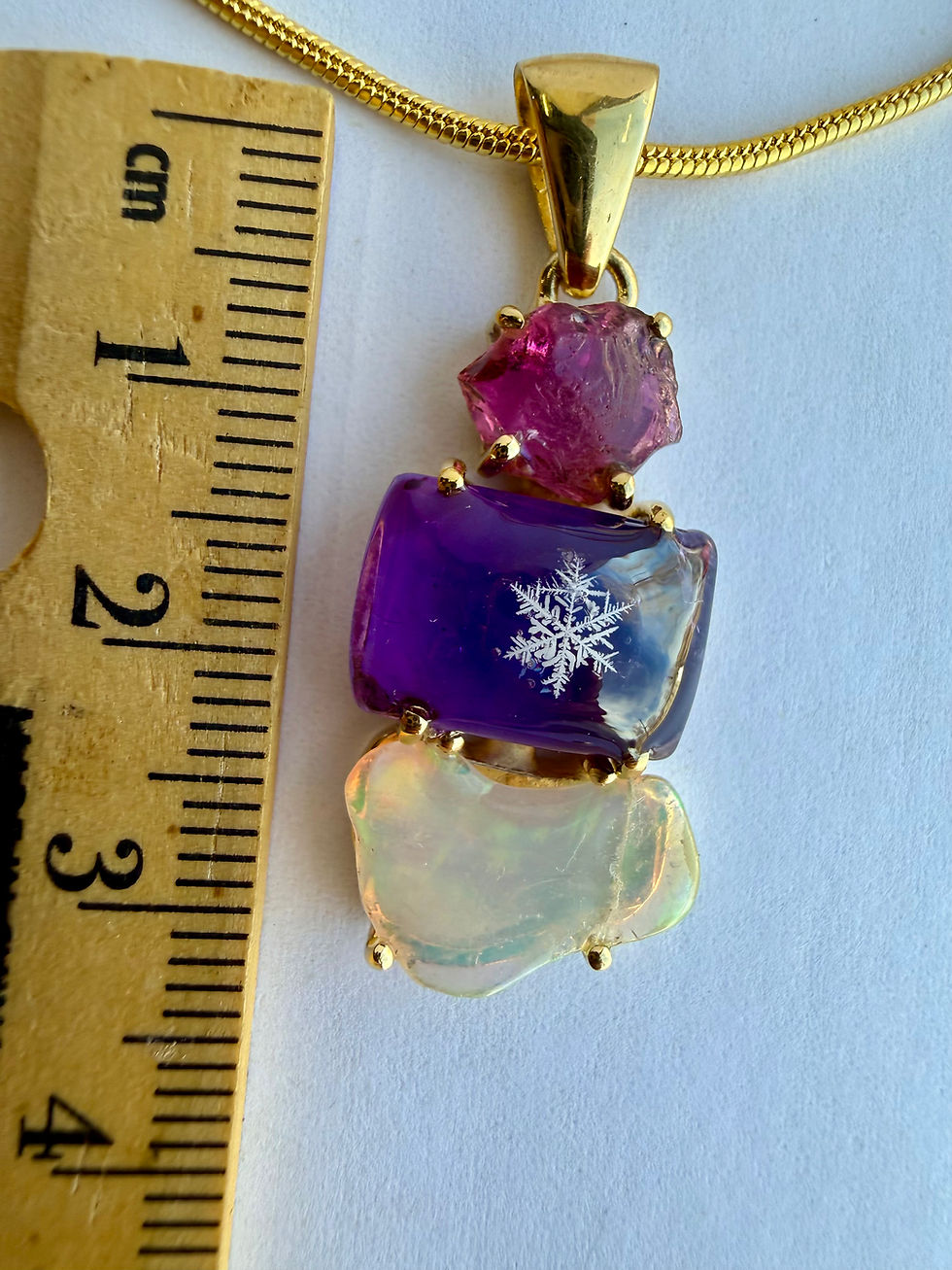 Thumbnail: Pendant-Ethiopean Opal/Preserved Snowflake