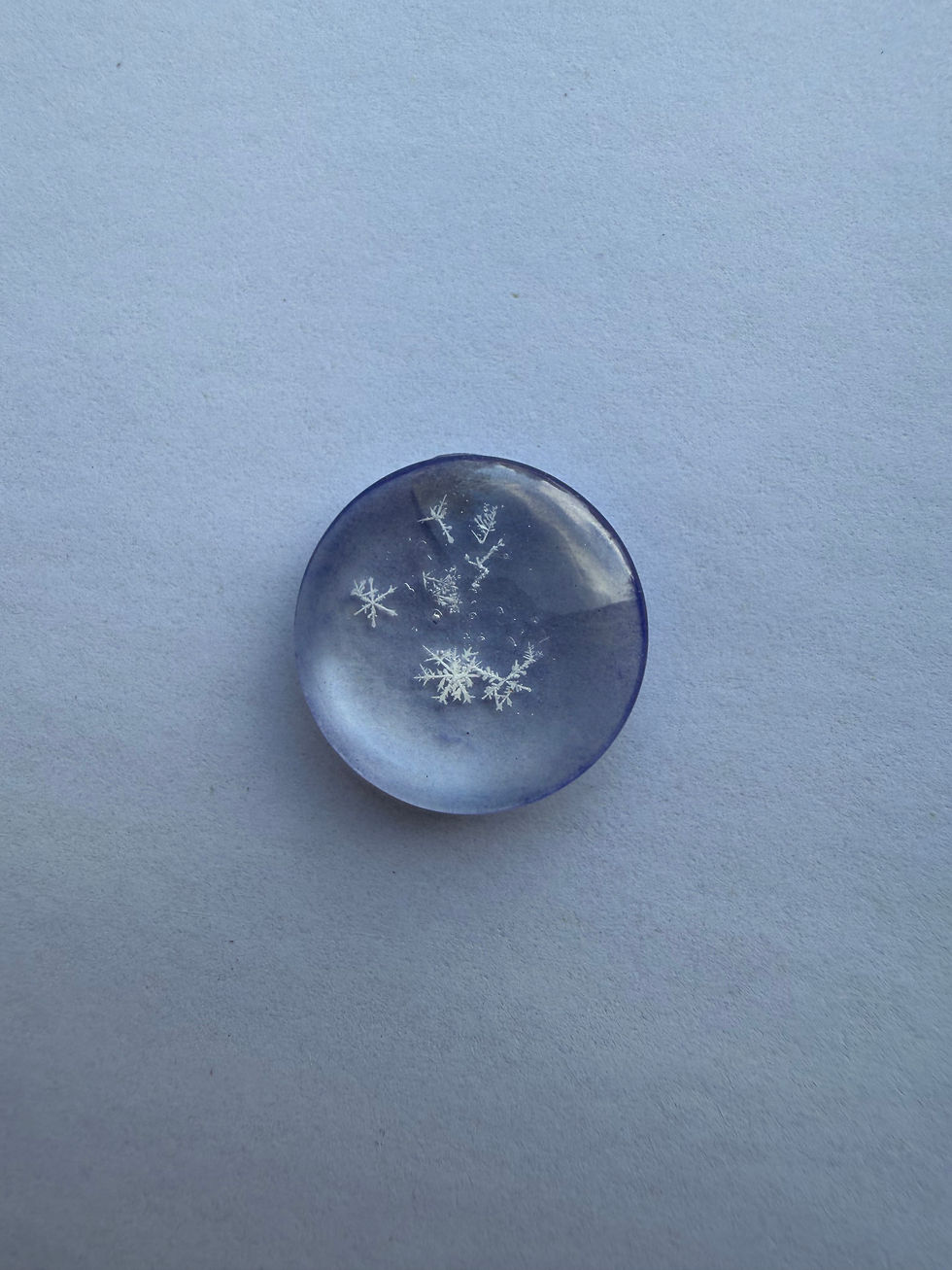 Thumbnail: Preserved Snowflake Storm Cluster Art, 25mm Real Snowflake Glass Display, Natura