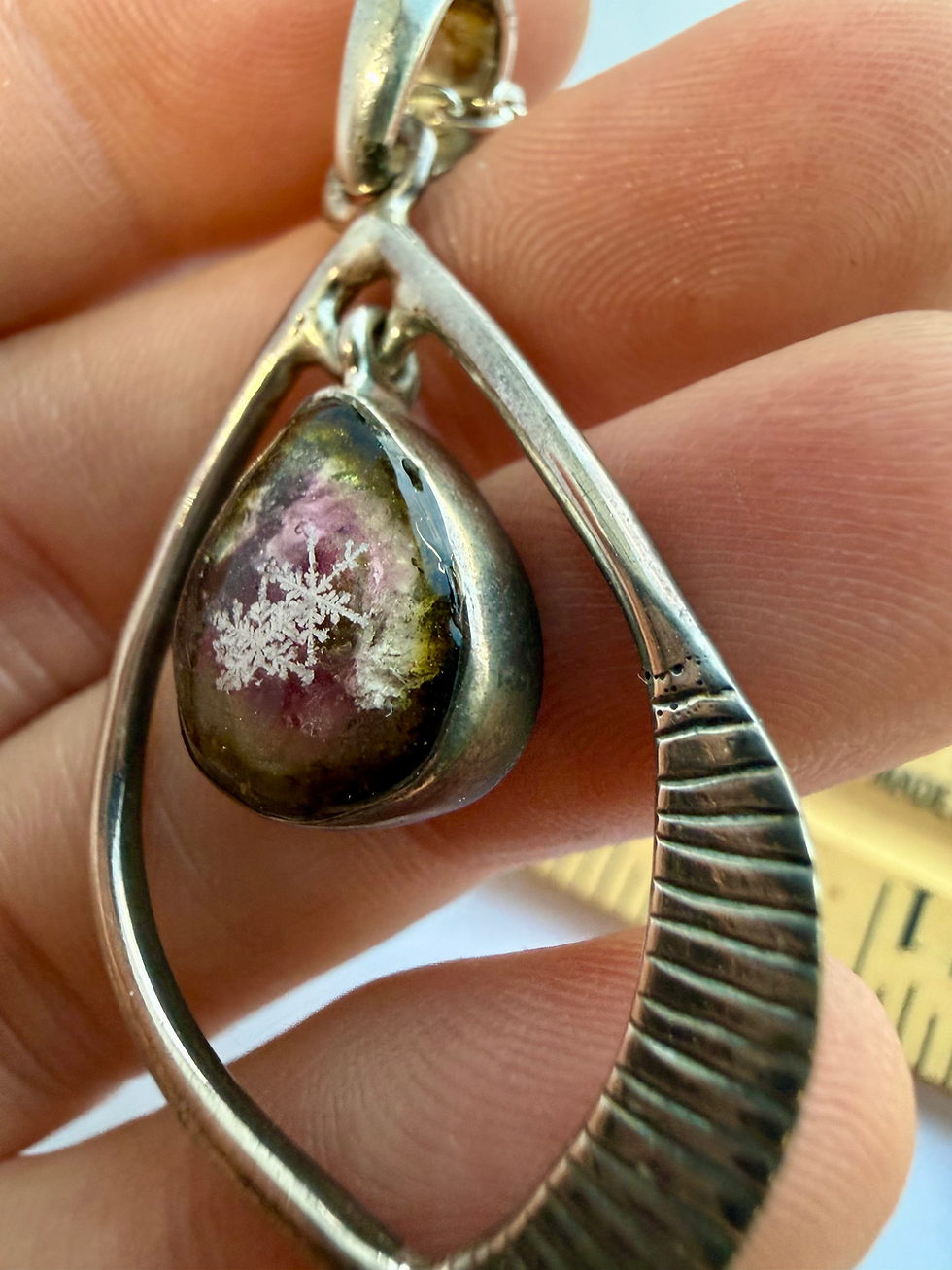 Thumbnail: Pendant-Tourmaline/Preserved Snowflake