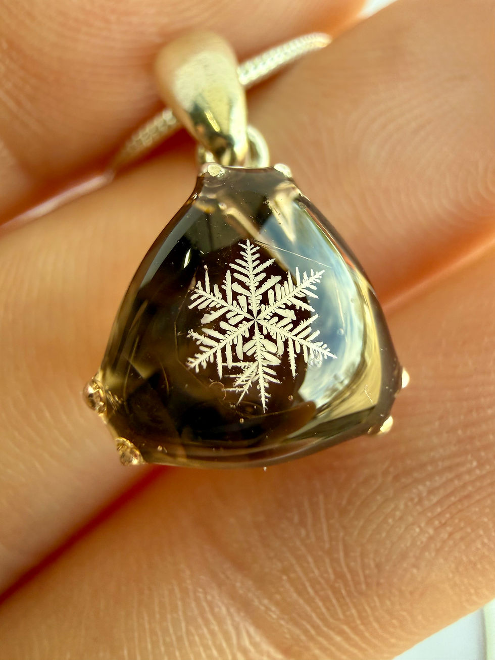 Thumbnail: Pendant-Colorado Smokey Quartz/Preserved Snowflake