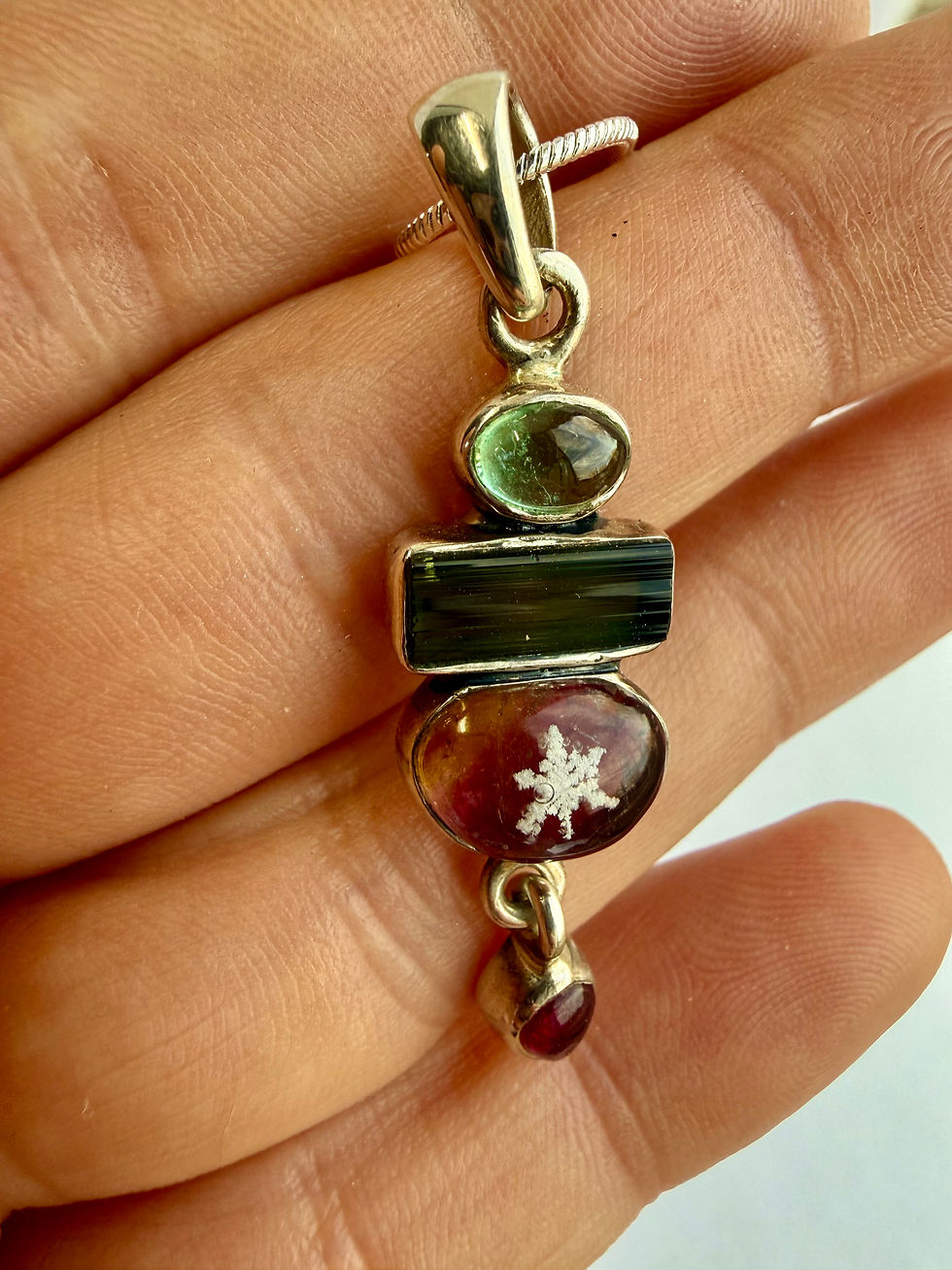 Thumbnail: Pendant-Tourmaline/Preserved Snowflake