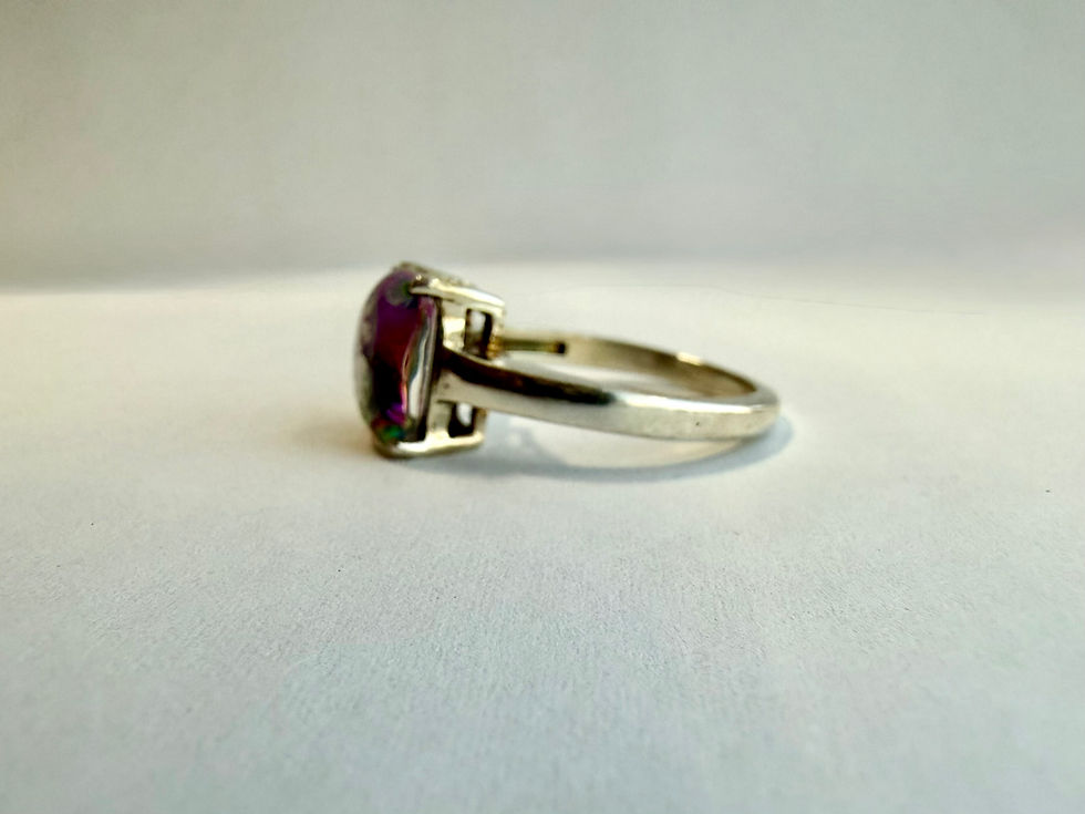 Thumbnail: Ring-Mystic Topaz/Preserved Snowflake