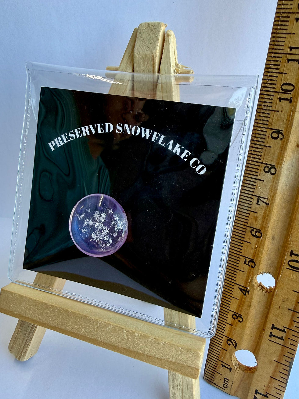 Thumbnail: Preserved Snowflake Storm Cluster Art, 20mm Real Snowflake Glass Display, Natura