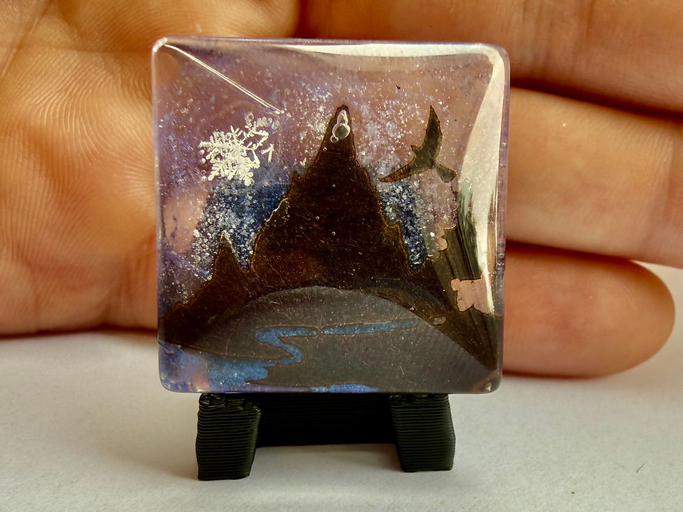 Miniaturbild: Art Display/25mm-Real Snowflake Preserved Resin/Glass