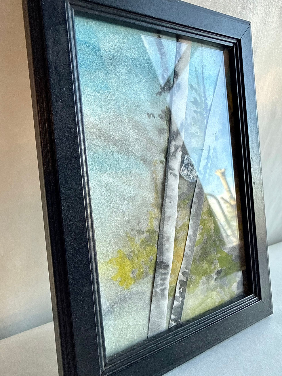 Thumbnail: Art Display/Watercolor-Real Snowflake Preserved Resin/Glass
