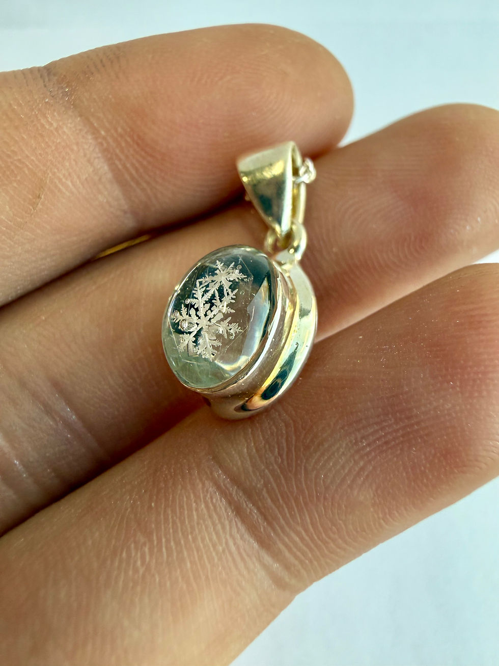 Thumbnail: Pendant-Aquamarine/Preserved Snowflake