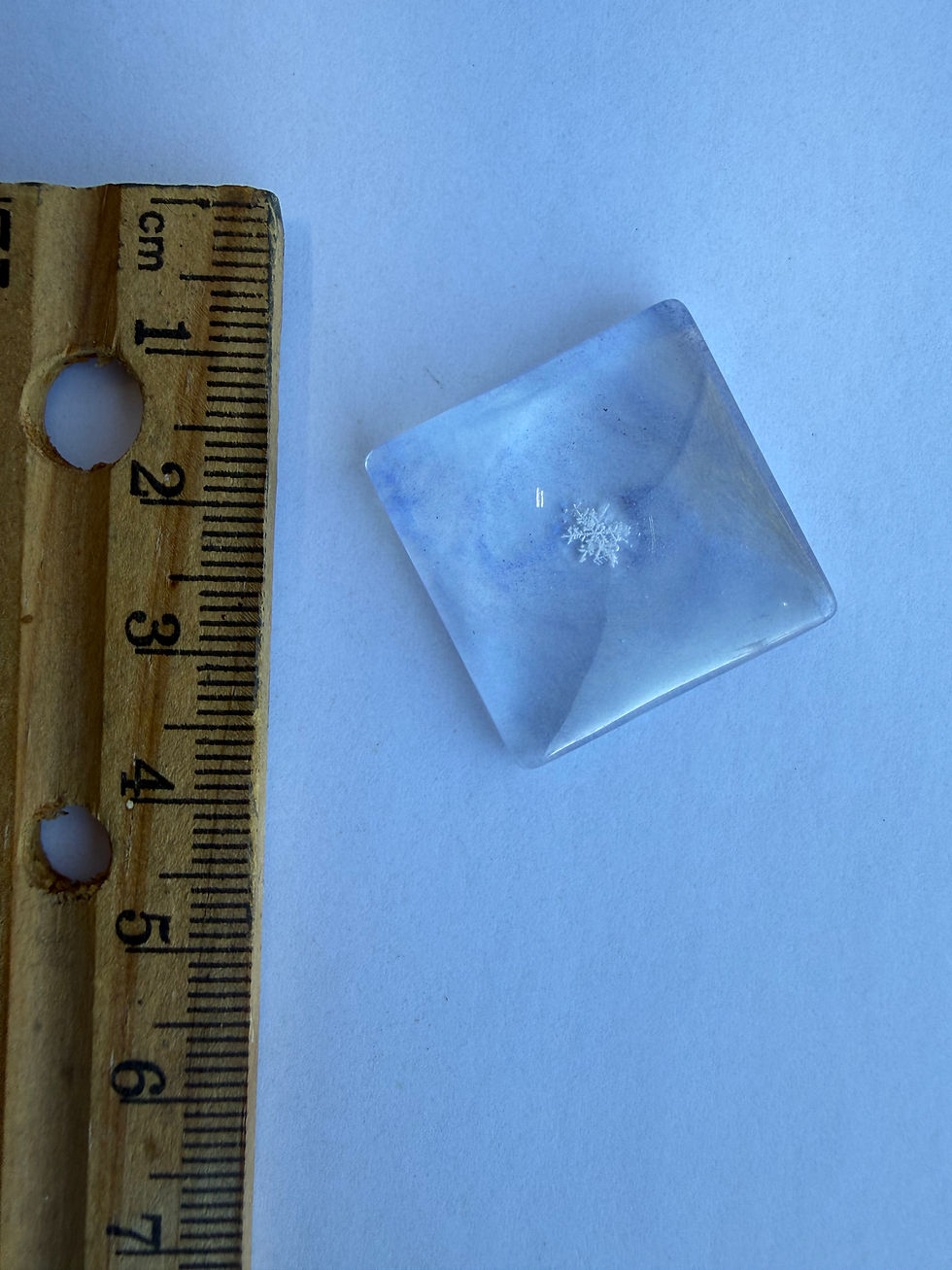 Miniaturbild: Preserved Snowflake Art, 25mm Real Snowflake Glass Display, Natural Snow Crystal