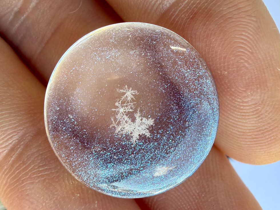 Miniaturbild: Art Display/20mm-Real Snowflake Preserved Resin/Glass
