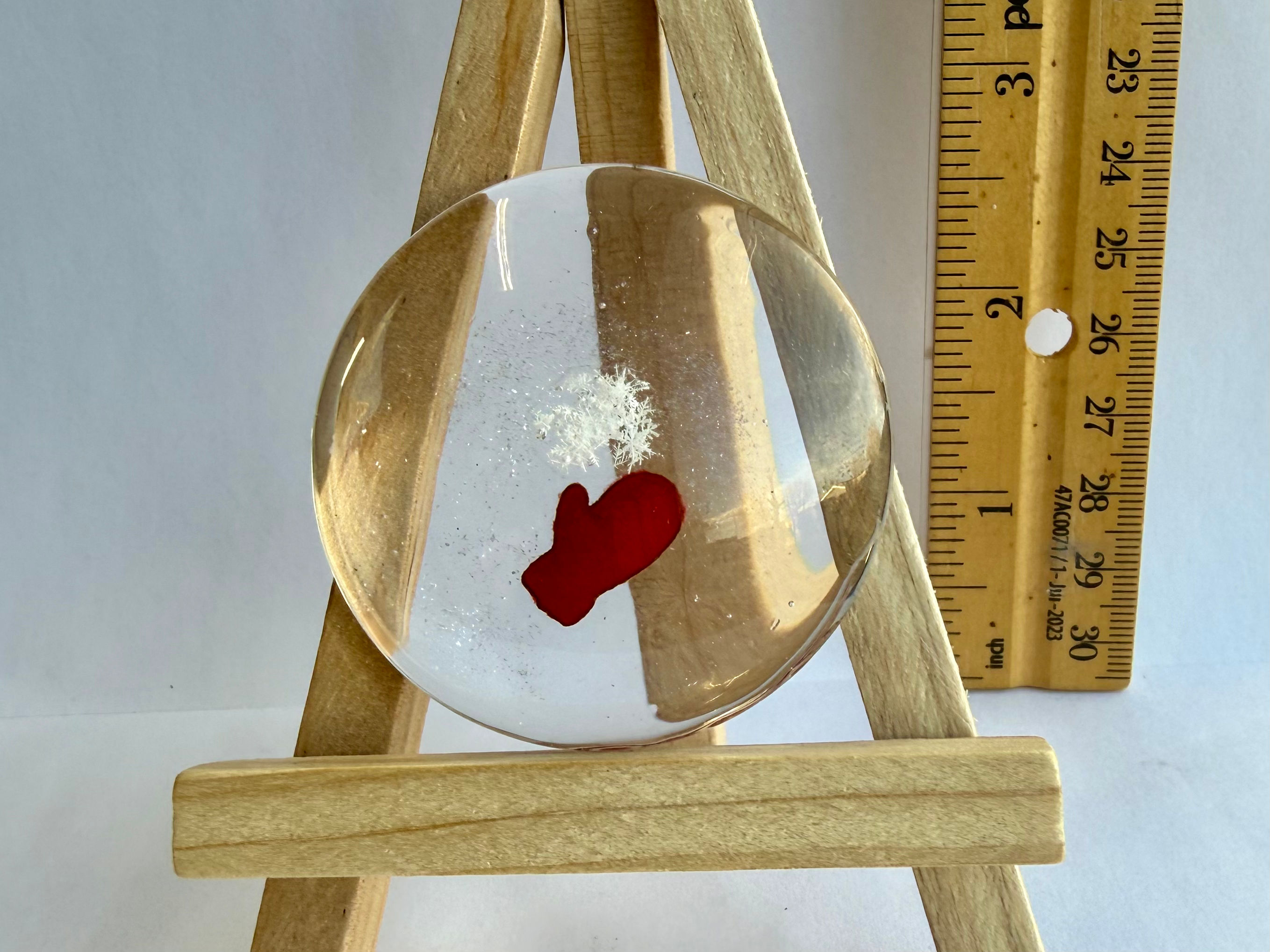 Art Display/50mm-Real Snowflake Preserved Resin/Glass