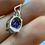 Thumbnail: Pendant-Amethyst/Preserved Snowflake 