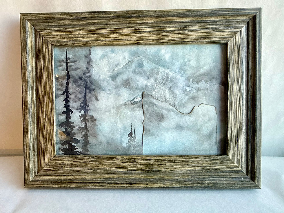 Thumbnail: Art Display/Watercolor-Real Snowflake Preserved Resin/Glass