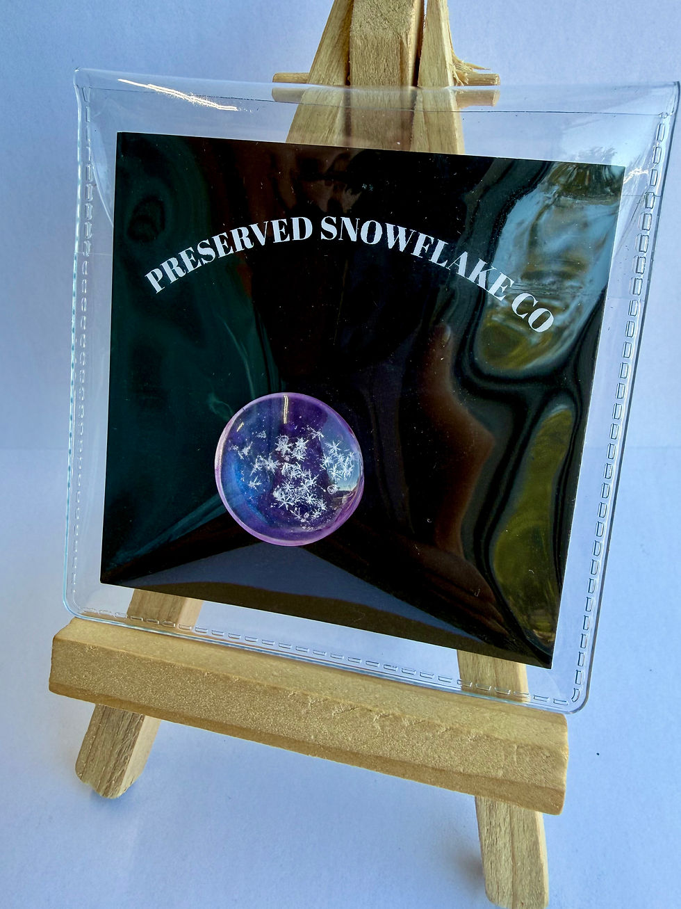 Thumbnail: Preserved Snowflake Storm Cluster Art, 20mm Real Snowflake Glass Display, Natura