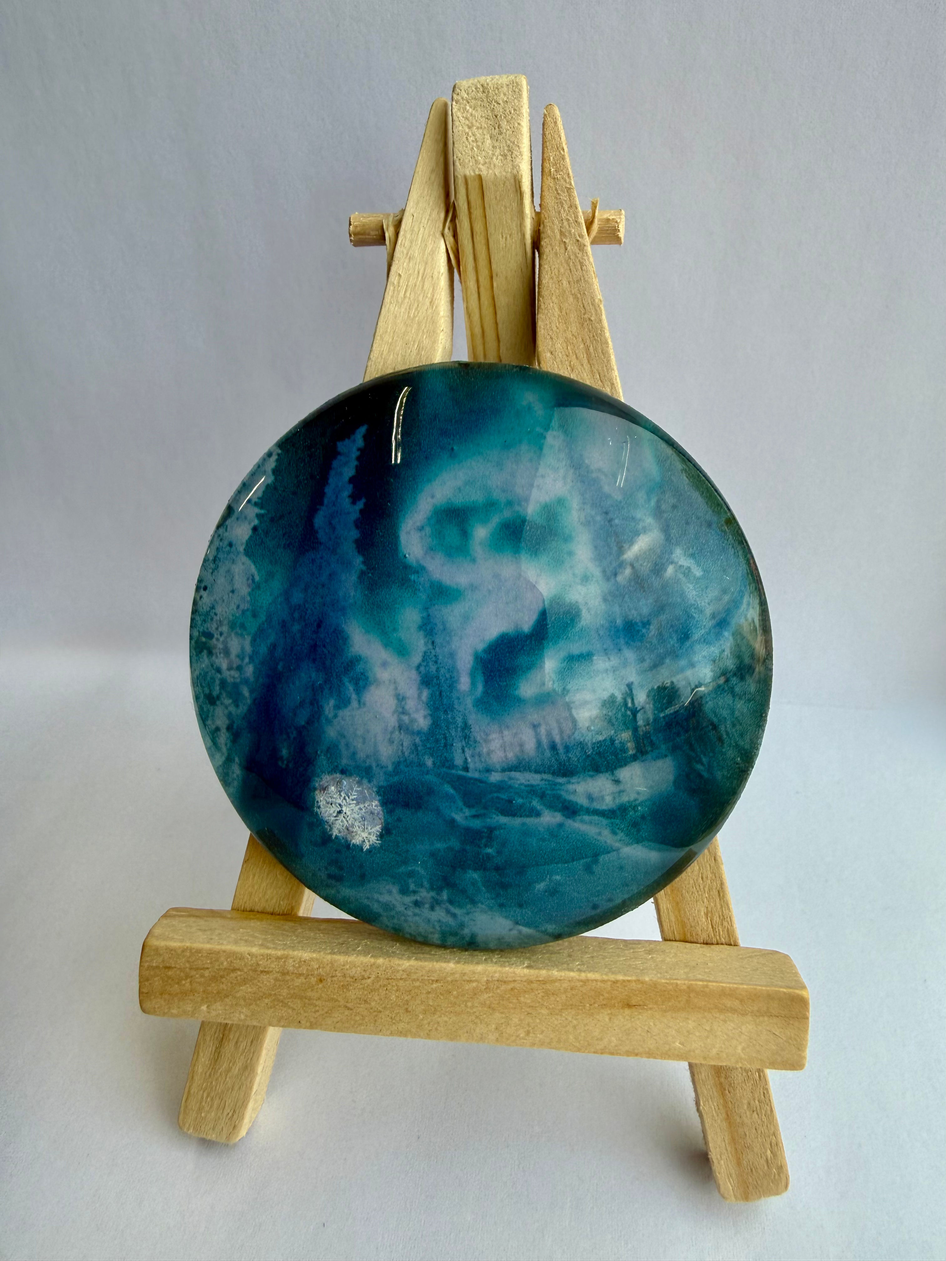 Art Display/50mm-Real Snowflake Preserved Resin/Glass