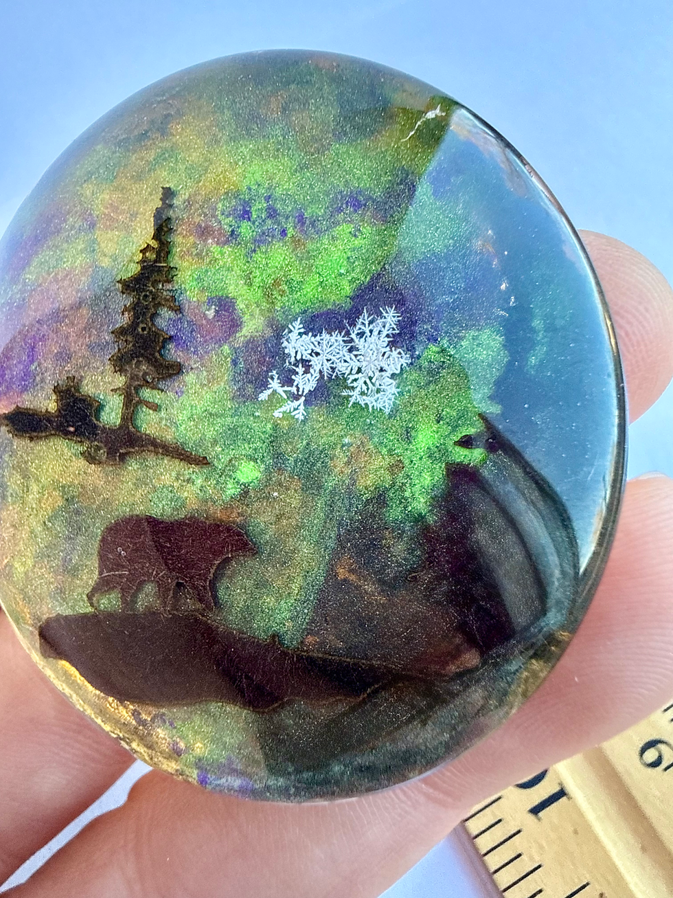 Thumbnail: Art Display/50mm-Real Snowflake Preserved Resin/Glass