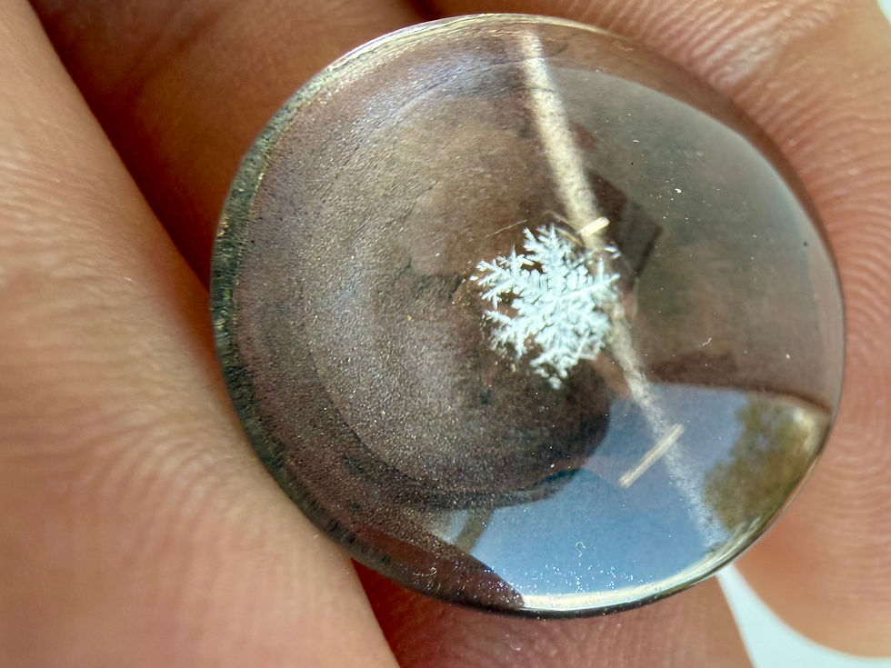 Thumbnail: Art Display/20mm-Real Snowflake Preserved Resin/Glass