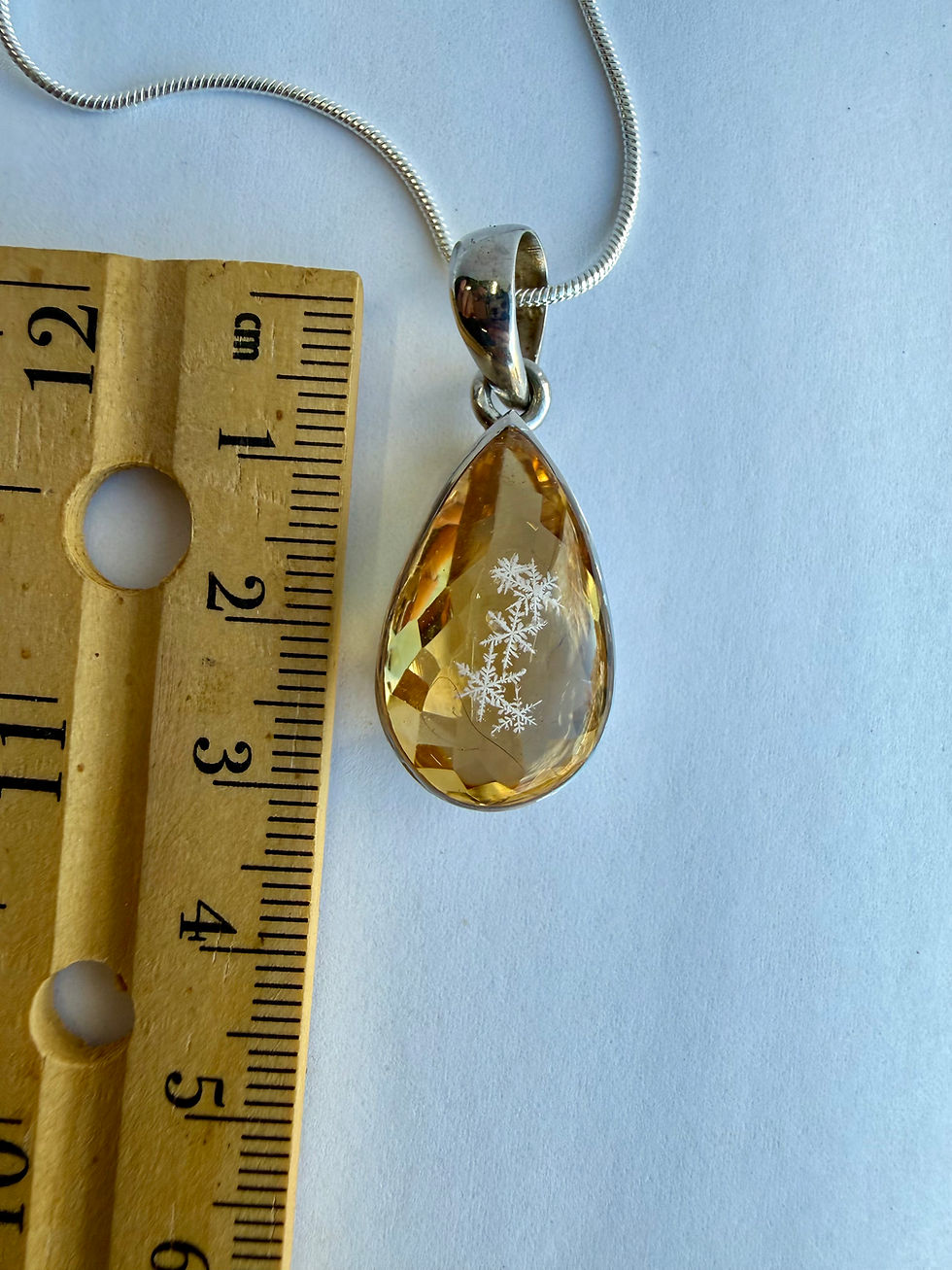 Thumbnail: Pendant-Citrine/Preserved Snowflake