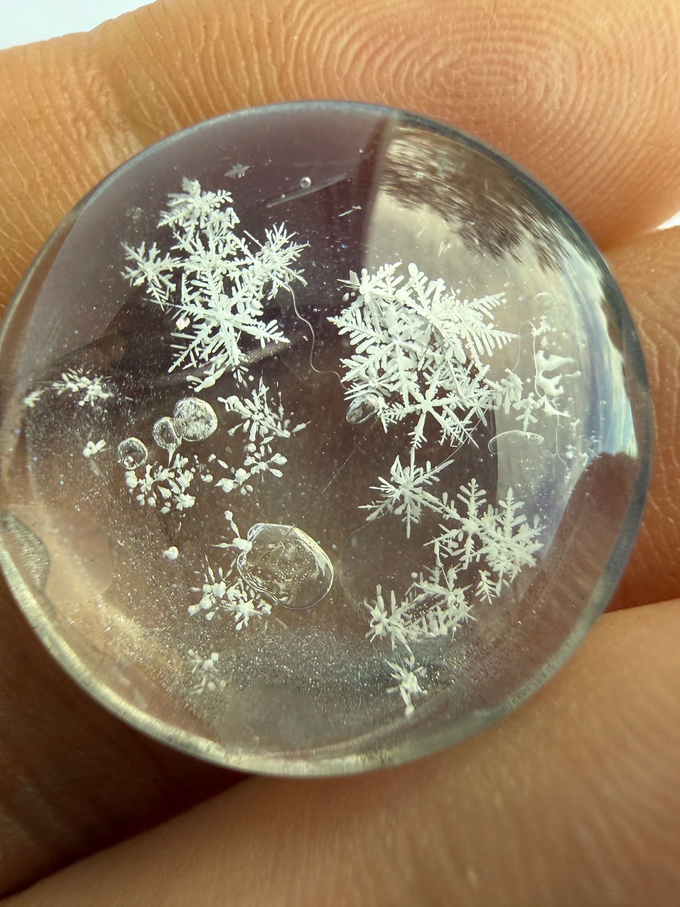 Miniaturbild: Preserved Snowflake Storm Cluster, 20mm Real Snowflake Display, Multiple Snow Cr